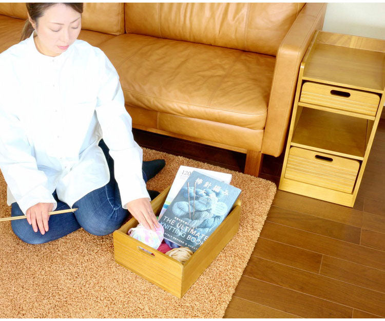 天然木桐材の軽量トレイワゴン 幅30×3段 完成品 隠しキャスター 収納ワゴン トレー 棚 収納 ラック チェスト ワゴン サイドテーブル リビング 寝室 玄関 棚板 可動式 高さ調節可能 トレイ 持ち運び(代引不可)