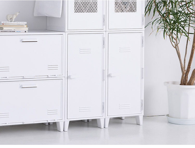 ロッカー風収納ケース ペグボード付き 扉 キャビネット ラック 棚 収納ボックス プラスチック収納 フィッツ Fits おしゃれ シンプル(代引不可)