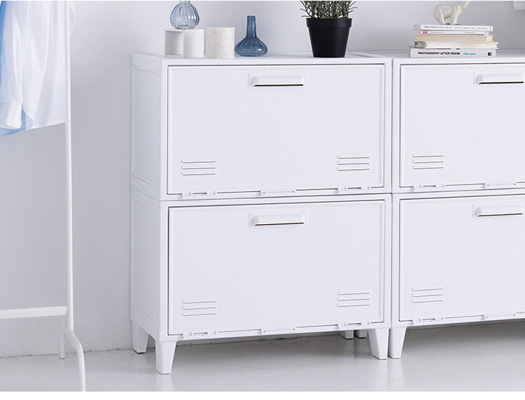 フラップ収納ケース ワイド ペグボード付き 扉 キャビネット ラック 棚 収納ボックス プラスチック収納 フィッツ Fits おしゃれ シンプル(代引不可)