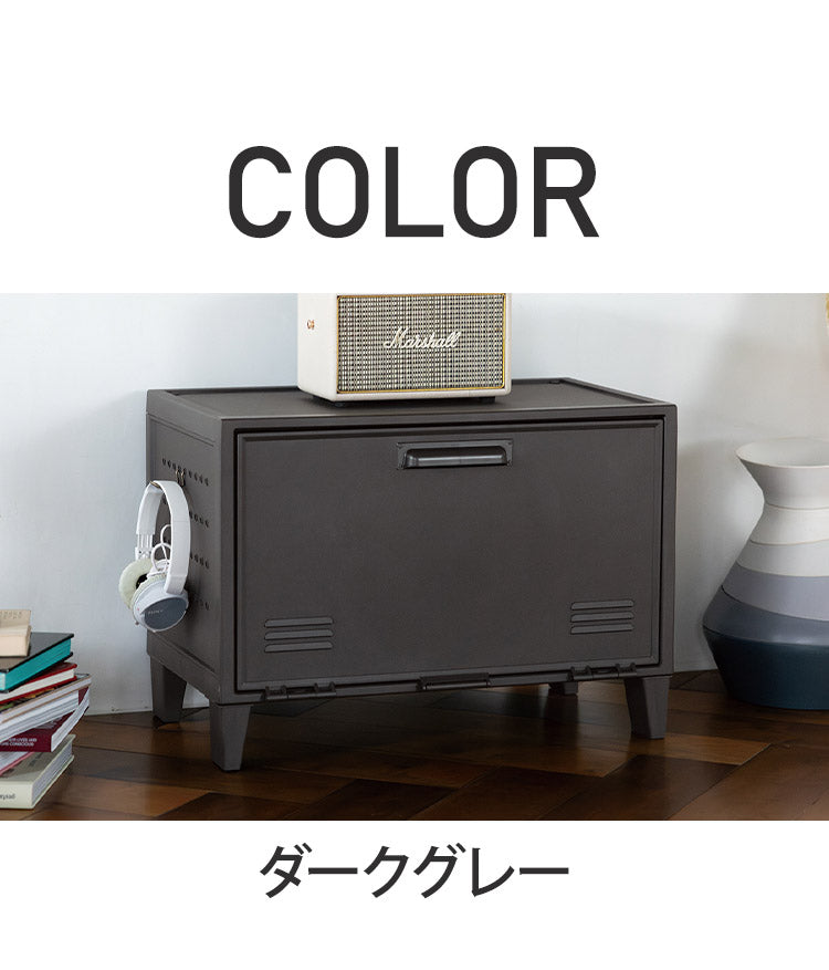 フラップ収納ケース ワイド ペグボード付き 扉 キャビネット ラック 棚 収納ボックス プラスチック収納 フィッツ Fits おしゃれ シンプル(代引不可)