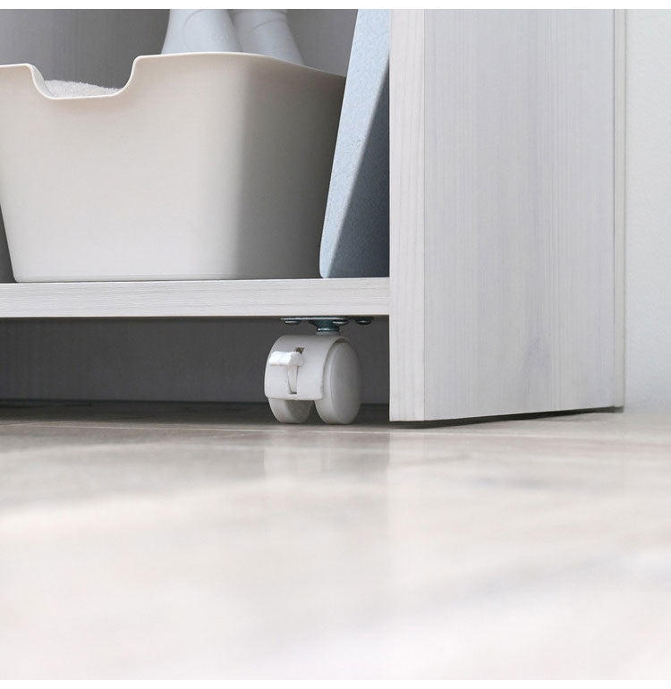 カウンター下収納 奥行30 キッチンホワイト 収納 おしゃれ キャスター ワゴン 幅60 可動棚 キッチンカウンター 隙間収納 ホワイト 木製 シンプル 北欧 スリム かわいい コンパクト