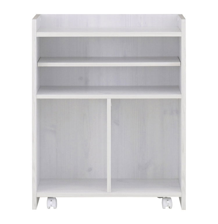 カウンター下収納 奥行30 キッチンホワイト 収納 おしゃれ キャスター ワゴン 幅60 可動棚 キッチンカウンター 隙間収納 ホワイト 木製 シンプル 北欧 スリム かわいい コンパクト