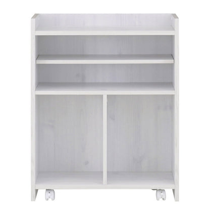 カウンター下収納 奥行30 キッチンホワイト 収納 おしゃれ キャスター ワゴン 幅60 可動棚 キッチンカウンター 隙間収納 ホワイト 木製 シンプル 北欧 スリム かわいい コンパクト