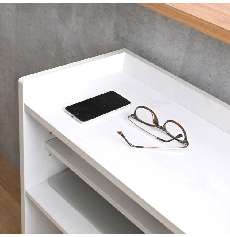 カウンター下収納 奥行30 キッチンホワイト 収納 おしゃれ キャスター ワゴン 幅60 可動棚 キッチンカウンター 隙間収納 ホワイト 木製 シンプル 北欧 スリム かわいい コンパクト