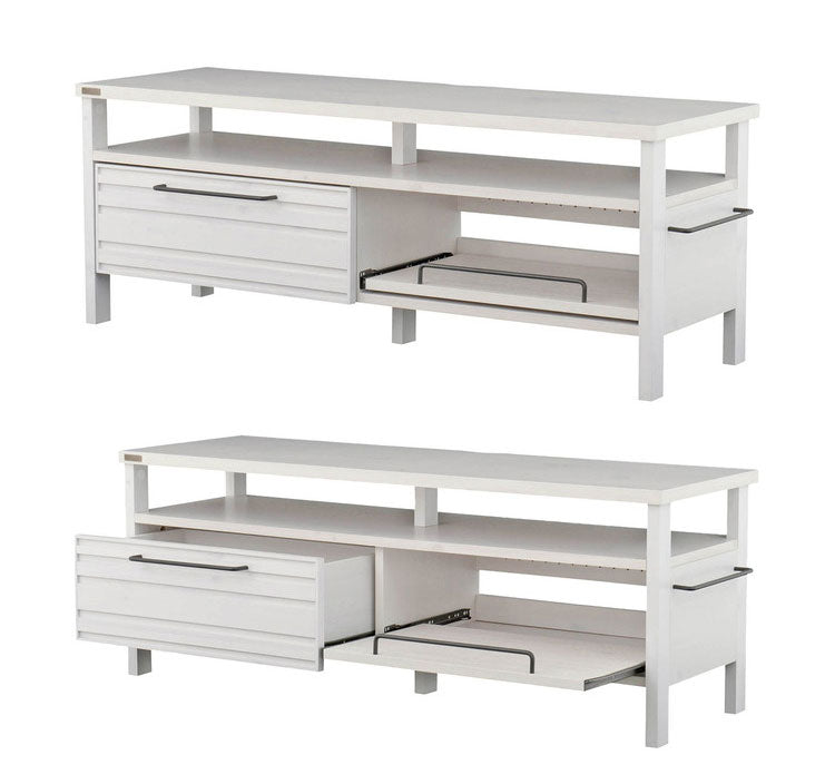 テレビ台 TVボード ローボード ホワイト おしゃれ 引き出し スライド 収納 木製 棚付 ゲーム機収納リビングテーブル 幅120cm 白 シンプル かわいい