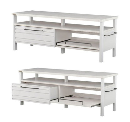 テレビ台 TVボード ローボード ホワイト おしゃれ 引き出し スライド 収納 木製 棚付 ゲーム機収納リビングテーブル 幅120cm 白 シンプル かわいい