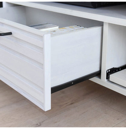 テレビ台 TVボード ローボード ホワイト おしゃれ 引き出し スライド 収納 木製 棚付 ゲーム機収納リビングテーブル 幅120cm 白 シンプル かわいい