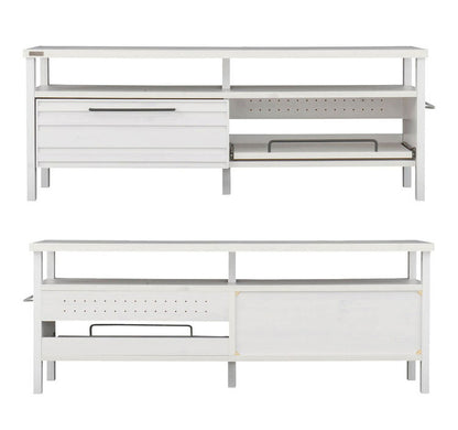 テレビ台 TVボード ローボード ホワイト おしゃれ 引き出し スライド 収納 木製 棚付 ゲーム機収納リビングテーブル 幅120cm 白 シンプル かわいい