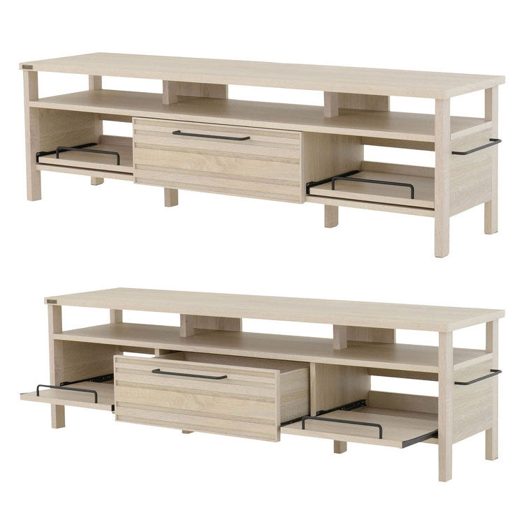 テレビ台 TVボード ローボード テレビボード アイボリー おしゃれ 引き出し スライド 収納 木製 棚付 ゲーム機収納リビングテーブル 幅150cm 白 シンプル かわいい モノトーン