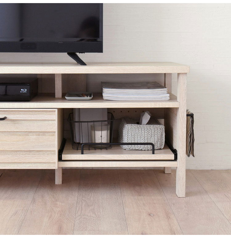 テレビ台 TVボード ローボード テレビボード アイボリー おしゃれ 引き出し スライド 収納 木製 棚付 ゲーム機収納リビングテーブル 幅150cm 白 シンプル かわいい モノトーン