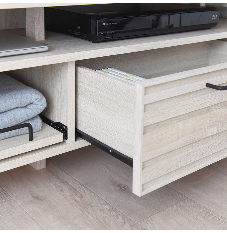 テレビ台 TVボード ローボード テレビボード アイボリー おしゃれ 引き出し スライド 収納 木製 棚付 ゲーム機収納リビングテーブル 幅150cm 白 シンプル かわいい モノトーン