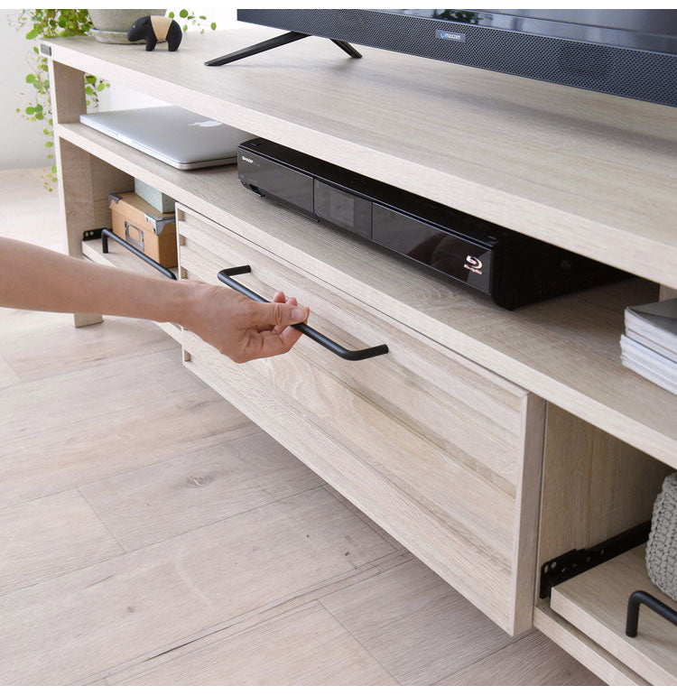 テレビ台 TVボード ローボード テレビボード アイボリー おしゃれ 引き出し スライド 収納 木製 棚付 ゲーム機収納リビングテーブル 幅150cm 白 シンプル かわいい モノトーン