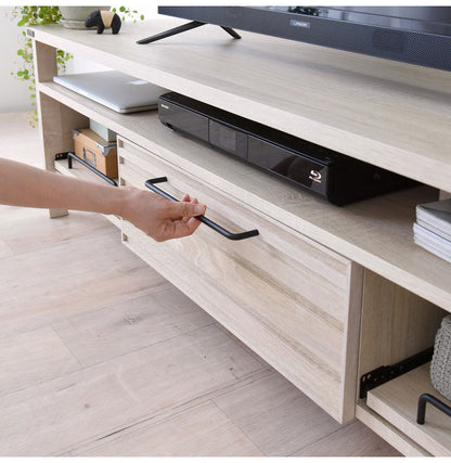 テレビ台 TVボード ローボード テレビボード アイボリー おしゃれ 引き出し スライド 収納 木製 棚付 ゲーム機収納リビングテーブル 幅150cm 白 シンプル かわいい モノトーン