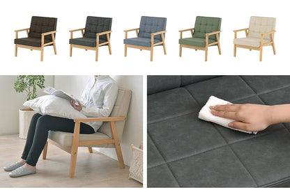 1人掛けソファー 肘付き 幅67.5cm 奥行70cm 高さ72cm 省スペース 1P 合皮 肘付き 木製 かわいい sofa 北欧 韓国インテリア レトロ シック ROCOLOR ロコラ(代引不可)