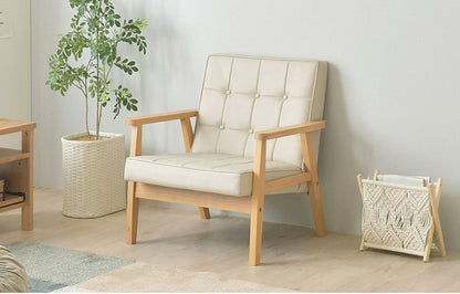 1人掛けソファー 肘付き 幅67.5cm 奥行70cm 高さ72cm 省スペース 1P 合皮 肘付き 木製 かわいい sofa 北欧 韓国インテリア レトロ シック ROCOLOR ロコラ(代引不可)