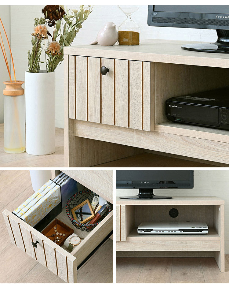 テレビボード ローボード テレビ台 おしゃれ 北欧 アイボリー 木製 テレビラック TV台 コーナー一人暮らし 収納 棚 幅80cm 80cm TIFFY ティフィー(代引不可)