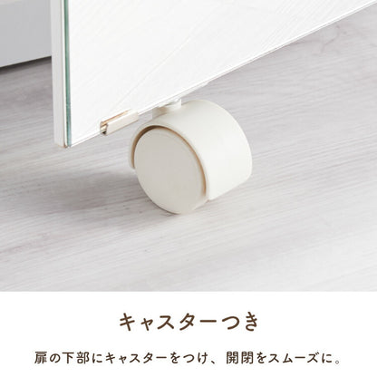 ワードローブ クローゼット 幅40cm ミラー扉 ポール2段 間仕切り 衣類収納 洋服タンス 木製 姿見 チェスト リビング 子供部屋 仕切り ワンルーム 一人暮らし おしゃれ かわいい 新生活 シンプル 寝室