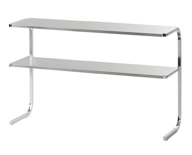 下村企販 日本製 燕三条 手前がすっきり伸長式ラック2段 幅53.5~92 伸縮 家電上ラック ステンレス 棚 ラック トースターラック コンロ奥ラック コンロラック キッチンラック 伸縮式 伸長式