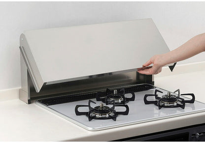 下村企販 日本製 燕三条 折りたたみ式コンロカバー コンロ幅75cm用 オールステンレス コンロカバー 作業台 いたずら防止 折りたたみ 折り畳み 油はねカバー ステンレス コンパクト 折りたたみ式