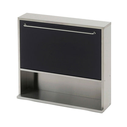 下村企販 日本製 燕三条 隠せるスパイスラック ブラック 調味料ラック 幅45 つや消し仕上げ ステンレス ラック 扉 収納 マグネット対応 おしゃれ スパイスラック キッチンラック