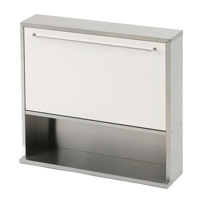 下村企販 日本製 燕三条 隠せるスパイスラック ホワイト 調味料ラック 幅45 つや消し仕上げ ステンレス ラック 扉 収納 マグネット対応 おしゃれ スパイスラック キッチンラック