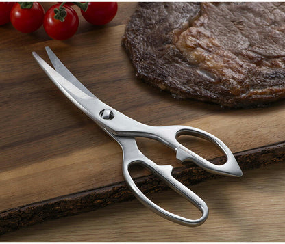 下村企販 日本製 燕三条 オールステンレス 包丁メーカーがつくった鍛造ハサミ 食洗機対応 カーブ刃 ギザ刃 キッチンバサミ キッチンハサミ キッチン鋏 鍛造 ハサミ ステンレス