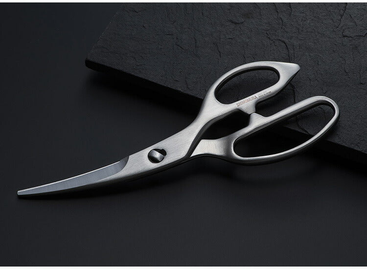 下村企販 日本製 燕三条 オールステンレス 包丁メーカーがつくった鍛造ハサミ 食洗機対応 カーブ刃 ギザ刃 キッチンバサミ キッチンハサミ キッチン鋏 鍛造 ハサミ ステンレス