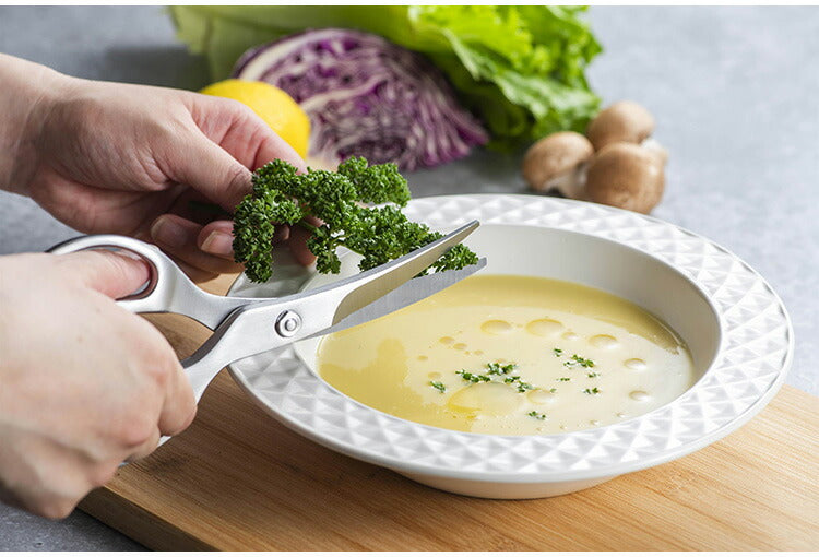 下村企販 日本製 燕三条 オールステンレス 包丁メーカーがつくった鍛造ハサミ 食洗機対応 カーブ刃 ギザ刃 キッチンバサミ キッチンハサミ キッチン鋏 鍛造 ハサミ ステンレス