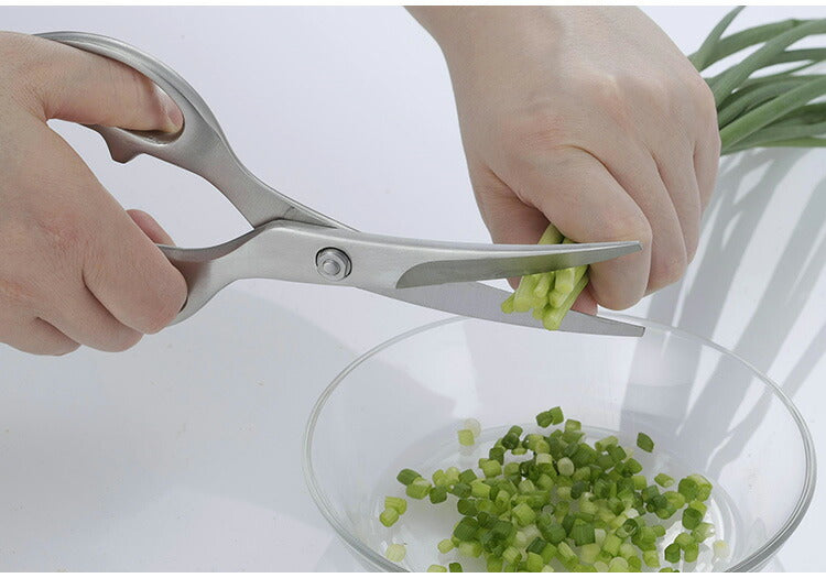 下村企販 日本製 燕三条 オールステンレス 包丁メーカーがつくった鍛造ハサミ 食洗機対応 カーブ刃 ギザ刃 キッチンバサミ キッチンハサミ キッチン鋏 鍛造 ハサミ ステンレス