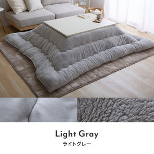 フランネル×シープボアこたつ布団 正方形 185×185cm リバーシブル仕様 省スペース 洗える 厚手 こたつ掛け布団 リバーシブル フランネル シープボア 節電