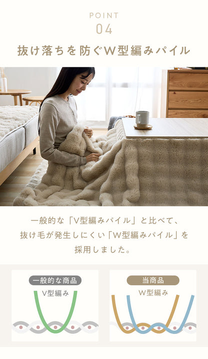 【5%OFF】mocone もこもここたつ布団 長方形 185×235cm 選べる もこもこ こたつ布団 掛け布団 かけふとん ふわふわ 洗える かわいい ぽこぽこ 韓国インテリア おしゃれ 炬燵 コタツ あったか 暖か