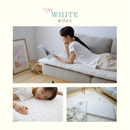 瞬間避暑地 3層ごろ寝マット Lサイズ 65×180cm 強冷感 ウレタン 持ち運び簡単 軽量 ひんやり さらさら 冷感 吸水速乾 抗菌防臭 防ダニ 冷たい ごろ寝 マット 敷布団 布団 冷感素材【送料無料】