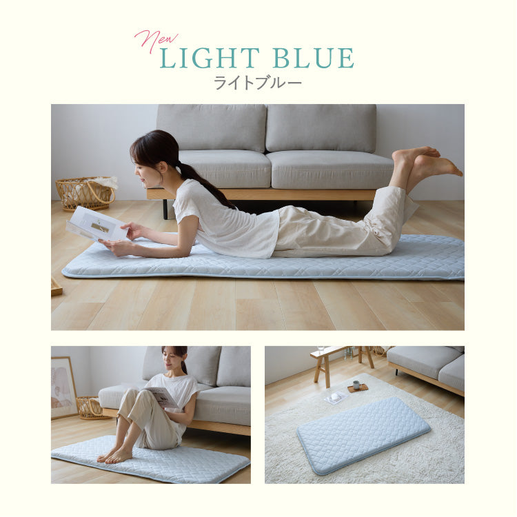 瞬間避暑地 3層ごろ寝マット Mサイズ 65×120cm 強冷感 ウレタン 持ち運び簡単 軽量 ひんやり さらさら 冷感 吸水速乾 抗菌防臭 防ダニ 冷たい ごろ寝 マット 敷布団 布団 冷感素材【送料無料】