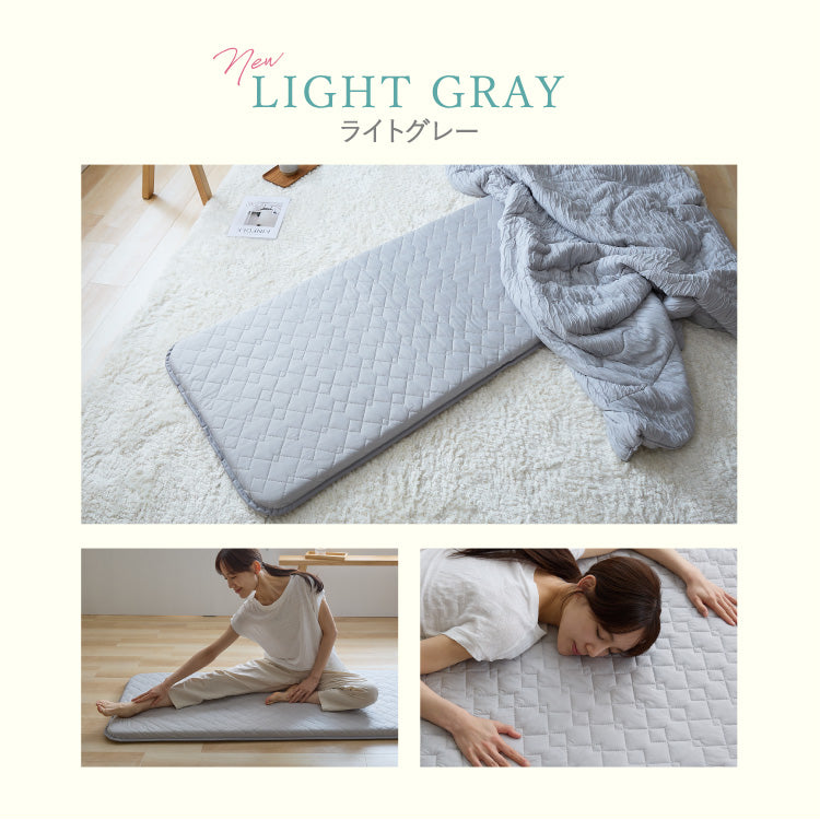 瞬間避暑地 3層ごろ寝マット Mサイズ 65×120cm 強冷感 ウレタン 持ち運び簡単 軽量 ひんやり さらさら 冷感 吸水速乾 抗菌防臭 防ダニ 冷たい ごろ寝 マット 敷布団 布団 冷感素材【送料無料】