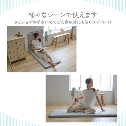 瞬間避暑地 3層ごろ寝マット Mサイズ 65×120cm 強冷感 ウレタン 持ち運び簡単 軽量 ひんやり さらさら 冷感 吸水速乾 抗菌防臭 防ダニ 冷たい ごろ寝 マット 敷布団 布団 冷感素材【送料無料】