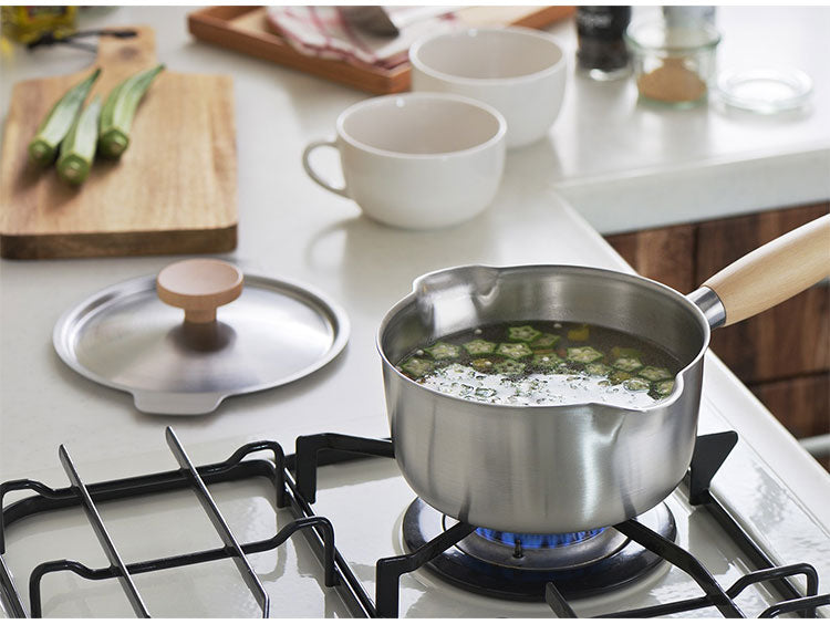 ヨシカワ 日本製 aikata アイカタ 両口 ステンレス ミルクパン 16cm用 蓋 燕三条 Yoshikawa プレゼント ギフト 贈り物 料理 調理用品 鍋蓋のみ 蓋単品 ふた フタ 吹きこぼれ防止 国産