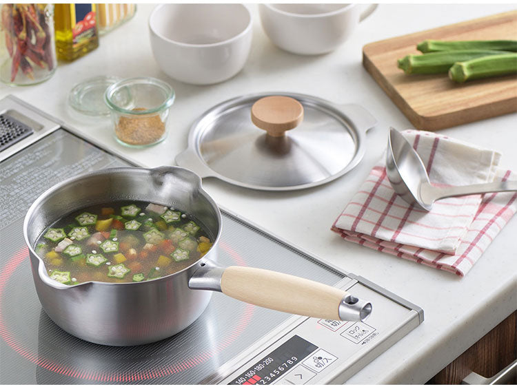 ヨシカワ 日本製 aikata アイカタ 両口 ステンレス ミルクパン 16cm用 蓋 燕三条 Yoshikawa プレゼント ギフト 贈り物 料理 調理用品 鍋蓋のみ 蓋単品 ふた フタ 吹きこぼれ防止 国産