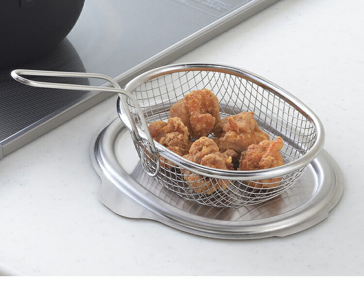 ヨシカワ aikata 揚げ鍋専用 ステンレス蓋 日本製 燕三条 鉄製揚げ鍋専用 ステンレス フタ 蓋 トレー 揚げ物 天ぷら アイカタ PD3027 Yoshikawa