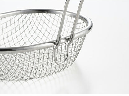 ヨシカワ aikata 揚げ鍋専用 ステンレス揚げザル 日本製 燕三条 鉄製揚げ鍋専用 ざる ザル 食洗機対応 フライヤー バスケット 揚げかご 揚げ物 天ぷら アイカタ PD3028