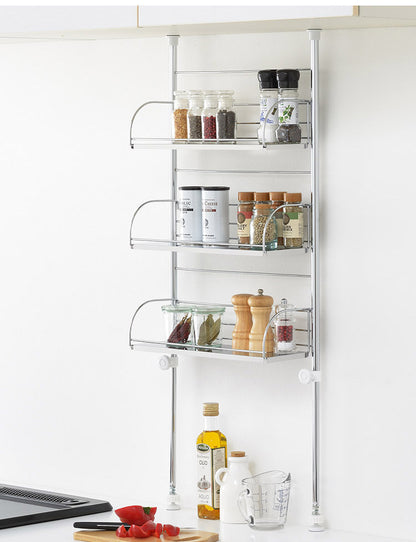 ヨシカワ 日本製 突っ張りスパイスラック 3段 幅40cm 高さ71~111cm 工具不要 突っ張りラック 突っ張り棚 調味料ラック キッチンラック キッチン収納 燕三条 1305112 Yoshikawa