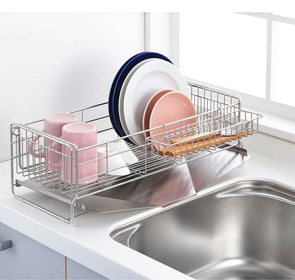 ヨシカワ 日本製 シンクサイド幅の広がる水切り深型 伸縮 幅20~37×奥行47cm ステンレス製 燕三条 水切りカゴ 水切りかご スライド水切り 水切りラック Yoshikawa 1305933