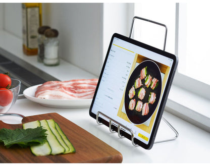 ヨシカワ 日本製 燕三条 Hi! 鍋蓋スタンド 鍋蓋ホルダー ステンレス製 まな板スタンド タブレットスタンド 鍋蓋 鍋フタ 鍋蓋置き 鍋蓋立て レシピ本 キッチン収納 Yoshikawa キッチンツール シンプル