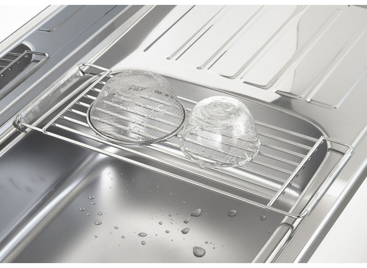 ヨシカワ 日本製 燕三条 Hi! シンクラック 奥行47cm しっかり頑丈サポートラック ステンレス製 水切りラック キッチンラック まな板置き フライパン置き 棚 キッチン収納 Yoshikawa おしゃれ シンプル