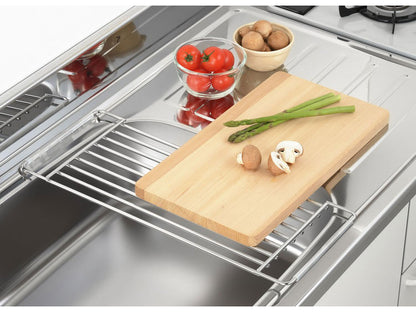 ヨシカワ 日本製 燕三条 Hi! シンクラック 奥行47cm しっかり頑丈サポートラック ステンレス製 水切りラック キッチンラック まな板置き フライパン置き 棚 キッチン収納 Yoshikawa おしゃれ シンプル