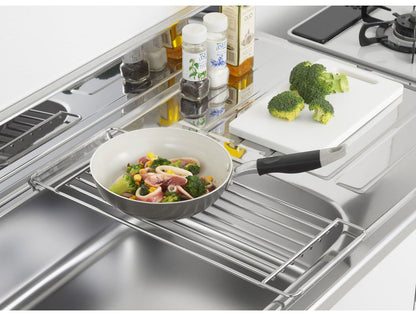 ヨシカワ 日本製 燕三条 Hi! シンクラック 奥行47cm しっかり頑丈サポートラック ステンレス製 水切りラック キッチンラック まな板置き フライパン置き 棚 キッチン収納 Yoshikawa おしゃれ シンプル