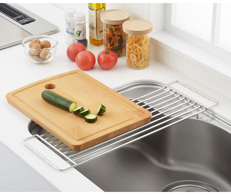 ヨシカワ 日本製 燕三条 Hi! シンクラック 奥行57cm しっかり頑丈サポートラック ステンレス製 水切りラック キッチンラック まな板置き フライパン置き 棚 キッチン収納 Yoshikawa おしゃれ シンプル