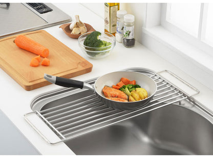 ヨシカワ 日本製 燕三条 Hi! シンクラック 奥行57cm しっかり頑丈サポートラック ステンレス製 水切りラック キッチンラック まな板置き フライパン置き 棚 キッチン収納 Yoshikawa おしゃれ シンプル