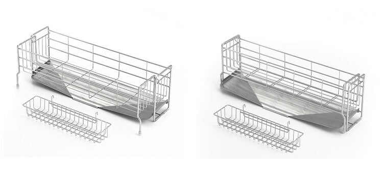 ヨシカワ 日本製 スリムなシンクサイド幅の広がる水切り 伸縮 幅10~17×奥行47cm ステンレス製 燕三条 水切りカゴ 水切りかご スライド水切り 水切りラック Yoshikawa 1306197