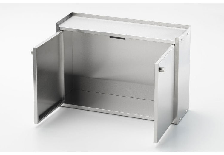 ヨシカワ 日本製 燕三条 Hi! スパイスラック 幅36cm ステンレス製 調味料ラック 扉収納 かんのん開きのステンレス製スパイスラック キッチンラック キッチン収納 Yoshikawa おしゃれ 卓上 ミラー 台所