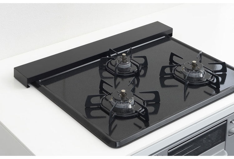 ヨシカワ 日本製 燕三条 排気口カバー フラットタイプ クラシックブラック ステンレス製 63.5cm Hi! すっきりフィットする排気口カバー コンロ奥ラック 油はねガード スマート スパイスラック